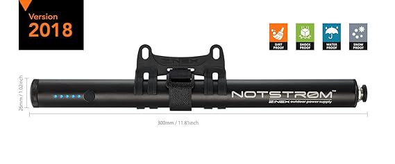 ZNEX NOTSTRØM™ | Wasserdichte IP67 Power Bank mit Rahmenhalter fürs Fahrrad, Rennrad, MTB, Trekkingrad zum Laden von iPhone H