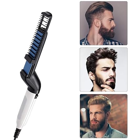 Männer Elektrischer Bart Glättkamm & Haarkamm Multifunktionale Schnell Styling Elektrischer Bart Glättkamm, für Haare oder Ba
