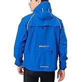 Men's Cycling Running Rain Jacket Lightweight Waterproof Biking Hiking Windbreaker Raincoat Reflective Packable