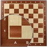 Professional Tournament Wooden Chess Boards, No. 5 - Inlay (2", Notation)