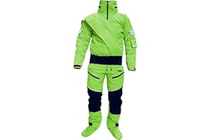 DRRYFSH Dry Suits for Men in Cold Water Water Rescue Suit with Detachable Hood for Whitewater Canyoneering Kayaking Exploring