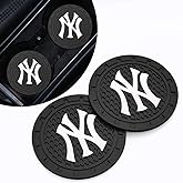 Yankees Car Cup Holder Coasters for Baseball Fans,NY Yankees Car Coasters for Vehicle Drink Holder,Baseball Stuffs New York Yankees Car Cup Holder Insert,Souvenir/Gifts for Baseball Fans,Car Cup Mat