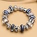 ATHENAIE Murano Glass 925 Sterling Silver Clear CZ Blink Dark Blue Star Charms Bead for Bracelet
