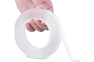 Teskyer Double Sided Tape Heavy Duty, Strong Adhesive Multipurpose Mounting Tape, Removable and Reusable Transparent Tape (0.