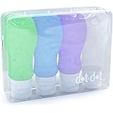 Dot&Dot Travel Bottles - 3 oz Leak Proof Travel Containers for Travel Size Toiletries