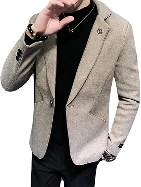 Amazon Co Jp Piite 紳士着 メンズ スーツジャケット 無地 シンプル ラジャーコート フォーマル スーツ 厚手 テーラードジャケット 裏起毛 ビジネススーツ 男性用 スタイリッシュ 服 ファッション小物