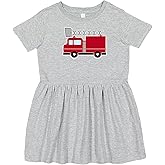 inktastic Red Firefighter Fire Truck Toddler Dress