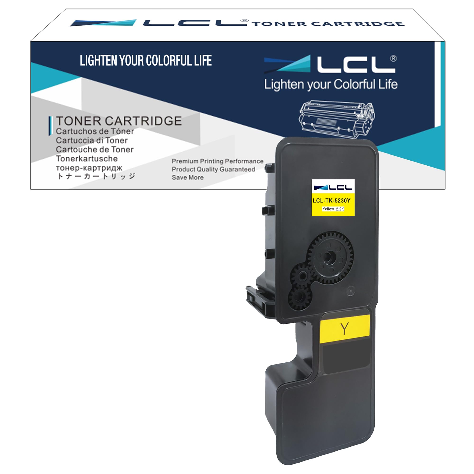 LCL TK-5230 TK5230 Yellow Toner Cartridge Replacement for Kyocera TK-5230 TK-5230Y TK5230Y Replacement for Kyocera Ecosys P5021 P5021cdn P5021cdw M5521 M5521cdn M5521cdw (1 Pack)