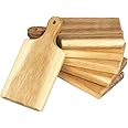 Woodla Mini Charcuterie Boards Accessories 6 Individual Serving Board Party Favors Engraving Blanks Food Serving Supplies Giftware (Acacia Wood, 7x3.35)