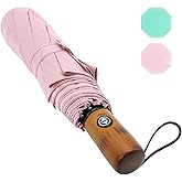 Pumi-geous Automatic Umbrella Windproof Lightweight Strong Compact UV Protection Rain Travel Umbrellas Collapsible Backpack Umbrella Suit For Adult