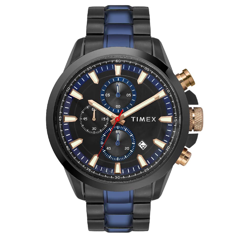 Buy Timex EClass Surgical Steel Charge Chronograph Analog Black Dial