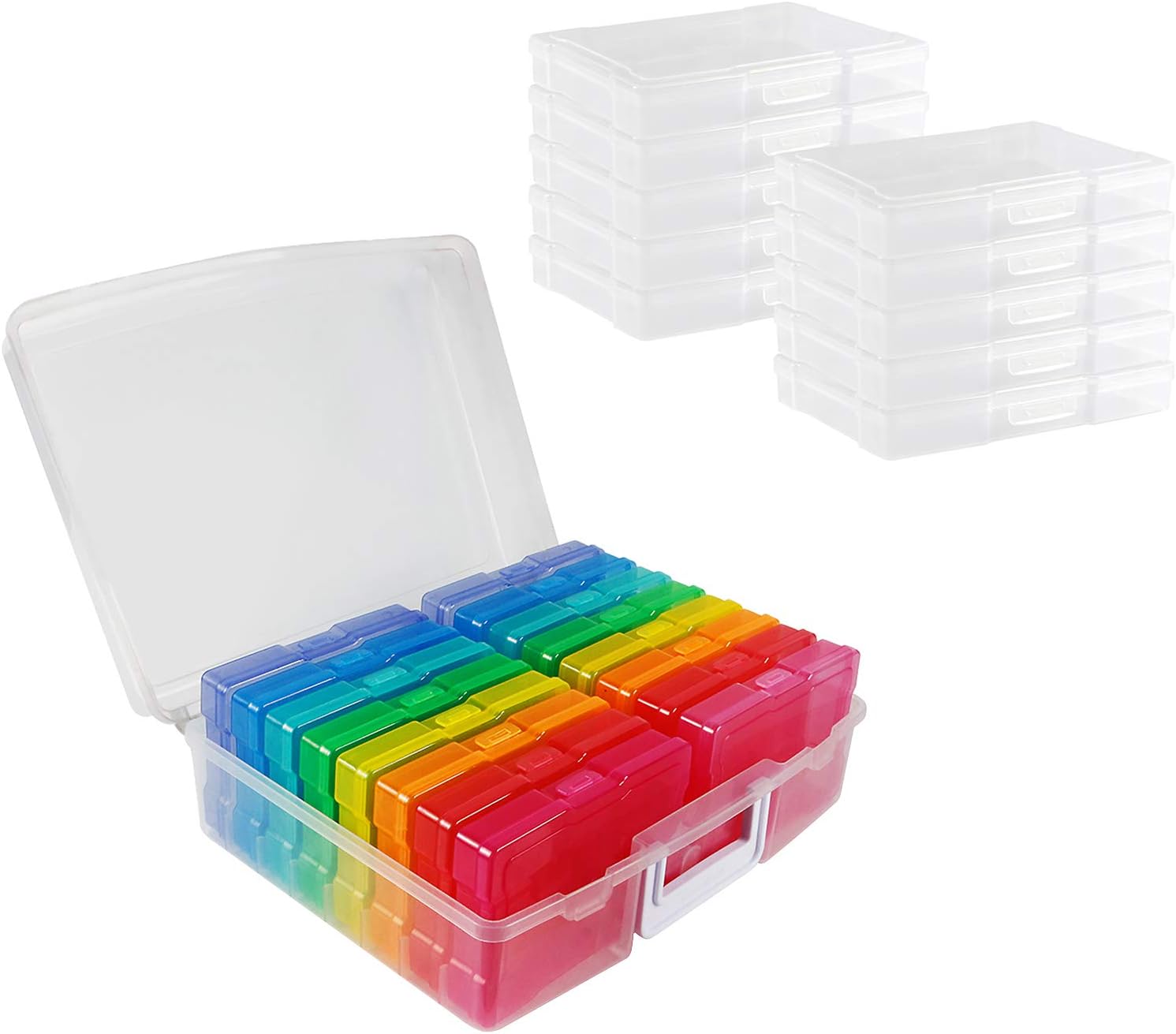 Novelinks MultiColored Photo Case 4" x 6" Photo Box Storage (1 Photo Storage Box