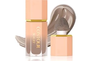 HOSAILY Liquid Contour Stick, Soft Cream Contour Makeup, Liquid Bronzer Face Concealer Matte Contouring with Cushion Applicator, Long Lasting Silky Face Contour Cream Bronzer Contouring Makeup (102)