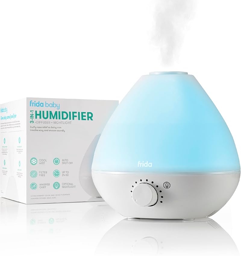 Frida Baby 3-in-1 Humidifier Diffuser Nightlight 24h Quiet Auto Shut Off