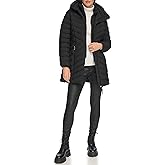 DKNY Womens Bib-front Light-weight Puffer