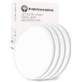 4Pack 16 Inch Led Flush Mount Ceiling Light,32W,3480LM,3000K/4000K/6000K 3CCT Selectable,White Ultra-Slim Ceiling Lighting Fixture,Round Low Profile Flat Panel Light for Bedroom,Kitchen,Hallway,Office
