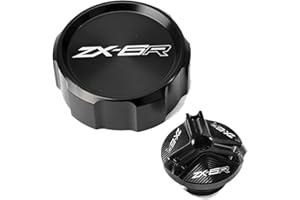 YURUNDIANZI Compatible with ZX6R ZX10R Ninja ZX636 ZX-6R 636 2021-2025 Motorcycle Front Brake Fluid Reservoir Cover Oil Fille