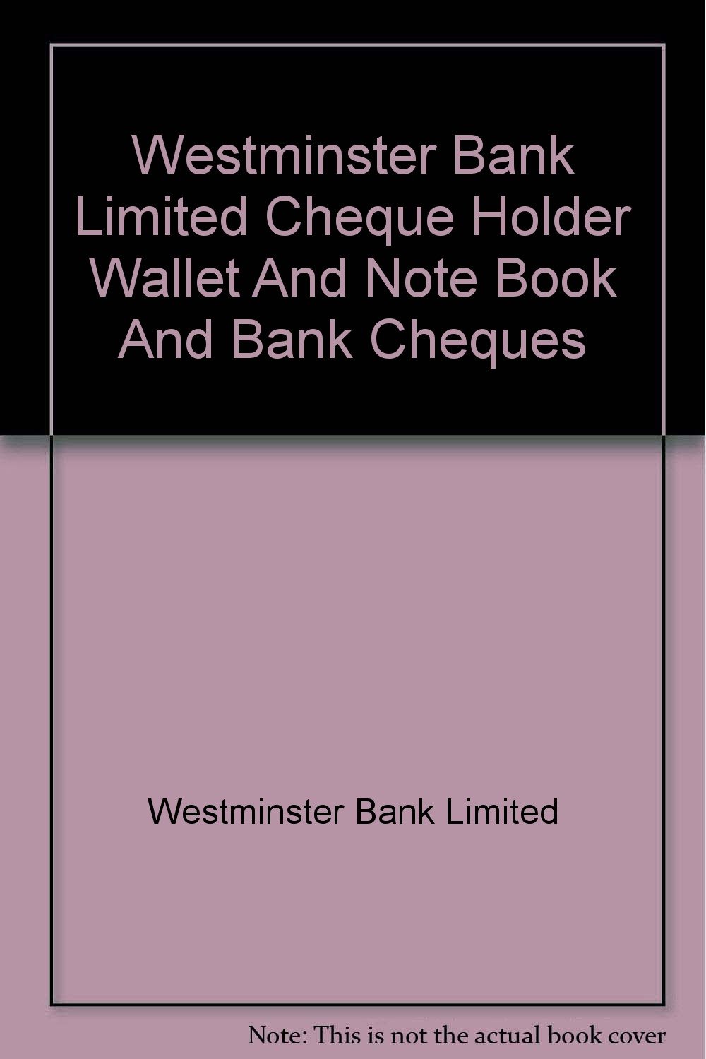 Westminster Bank Limited Cheque Holder Wallet And Note Book And