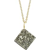 NJCRAFT Gemstone Handmade Pendant Necklace for Women |Natural Healing Crystal Jewellery| Chain 16+2 Inch Adjustable | Gift Jewelry