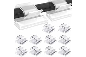 LinamHoz 100 pcs Christmas Light Clips, Outdoor Light String Hook, Sticky Wire Tissue Hook, Sticky Cable clamp for Desk Outdo