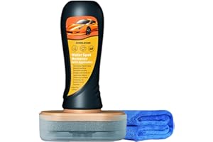 SHIELDOM Water Spot Remover Hard Water Stain Removal and Polish Car Glass Cleaning Windshield Cleaner with Applicator Remove Water Blemishes, Sap, Tar from Auto Paint, Mirrors, Windows, Metals 3.4oz