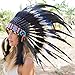 Novum Crafts Feather Headdress | Native American Indian Inspired | Blue Tips