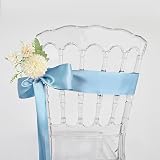 YAAVAAW Baby Blue Satin Ribbon 22m x 50mm Gift Wedding Car Decor view 4
