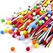 HEHALI 800pcs Pipe Cleaners Set，Including 350pcs Colorful Pom Poms,250pcs 10 Colors Pipe Cleaners and 200pcs Wiggle Googly Eyes for Craft DIY Art Supplies (800pcs)