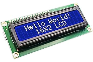 V TELESKY I2C LCD 1602 Display HD44780 Serial Interface Adapter with IIC/ I2C/ TWI LCD, Compatible with Arduino R3 Mega 1 Pcs Blue Display 16 x 2