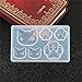 3 Pcs Star Moon/Cat Footprint/Love Heart Jewelry Silicone Mold with Hole for Polymer Clay, Crafting, Resin Epoxy, Pendant Earrings Making, DIY Mobile Phone Decoration Tools 010168/010169/010170