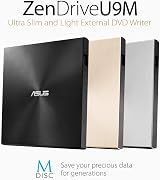 ASUS SDRW-08U9M-U External Ultra Slim DVD Writer USB C Type A Mac M-DISC view 3