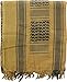 Army Universe Military Shemagh Arab Tactical Desert Keffiyeh Scarf, 100% Cotton Lightweight Head Wrap Cover (Coyote Brown & Black)