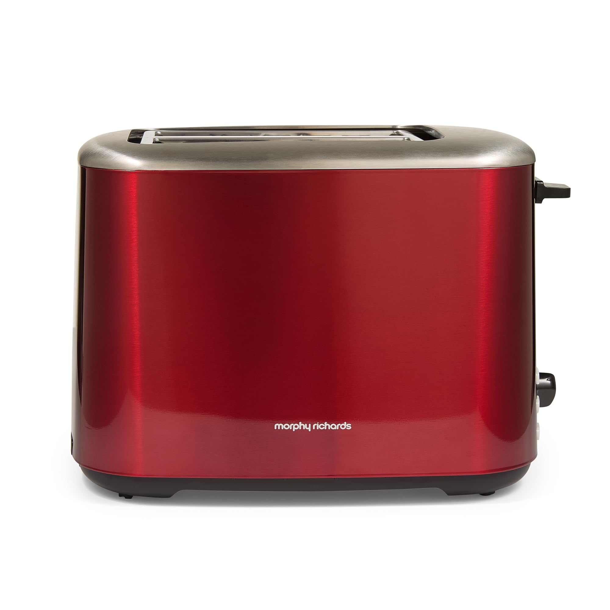 Morphy Richards Equip 2 Slice Toaster, Defrost and Reheat, Browning Controls, Variable Wide Slots, Removable Crumb Tray, Stainless Steel, 800W, Red, 222066