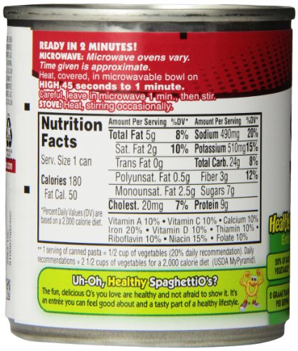 Campbell's SpaghettiOs Canned Pasta, With Meatballs, 7.25 oz. Can (Pack of 24) - Thumbnail 6