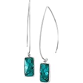Silpada 'Oasis' Compressed Turquoise Drop Earrings in Sterling Silver