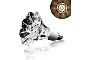 Flower Diamond Crystal LED Light Bulb,Unique Diamond Shaped Light Bulb Flower Crystal Lamp,LED Amber Glow Romantic Crystal Gi