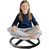 Aivher Spinning Chair for Autistic Kids, 220LBS Weight Capacity, Sensory Spinning Chair with Non-Slip Design for Age 3+(Grey 