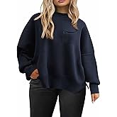 Eytino Plus Size Sweaters for Women Oversized High Neck Long Sleeve Knit Chunky Warm Pullover Sweaters Top with Pocket(1X-5X)