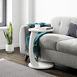InterGo C Shaped End Table for Couch Small