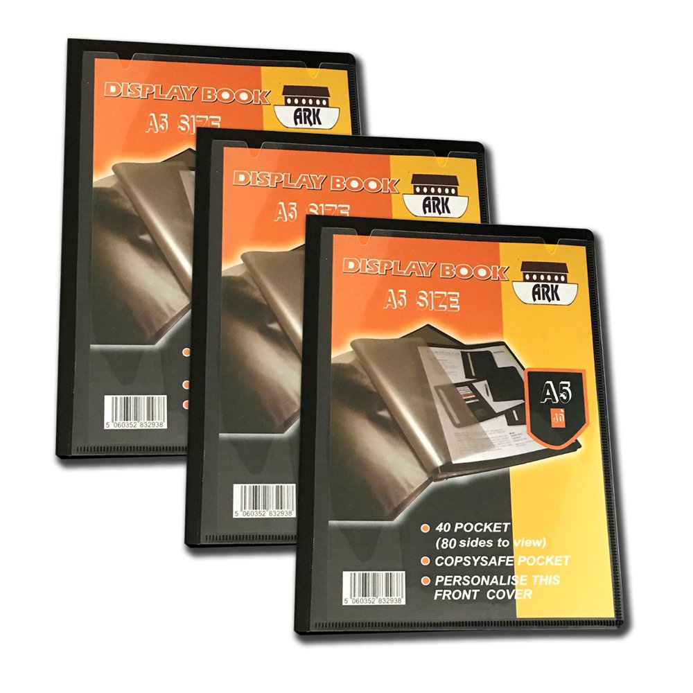 3 x Ark A5 Display Book (Presentation) (40 Pockets)