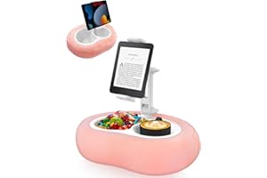 Tablet Pillow Stand, Compatible with 5"-12.9" Kindle, iPad, Phone/Tablet, Google, Samsung, 360° Rotating Phone Holder for Bed