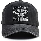 Nxizivmk It Took Me 80 Years to Look This Good Hat for Women Men, Funny Adjust Embroidery 80th Birthday Baseball Cap