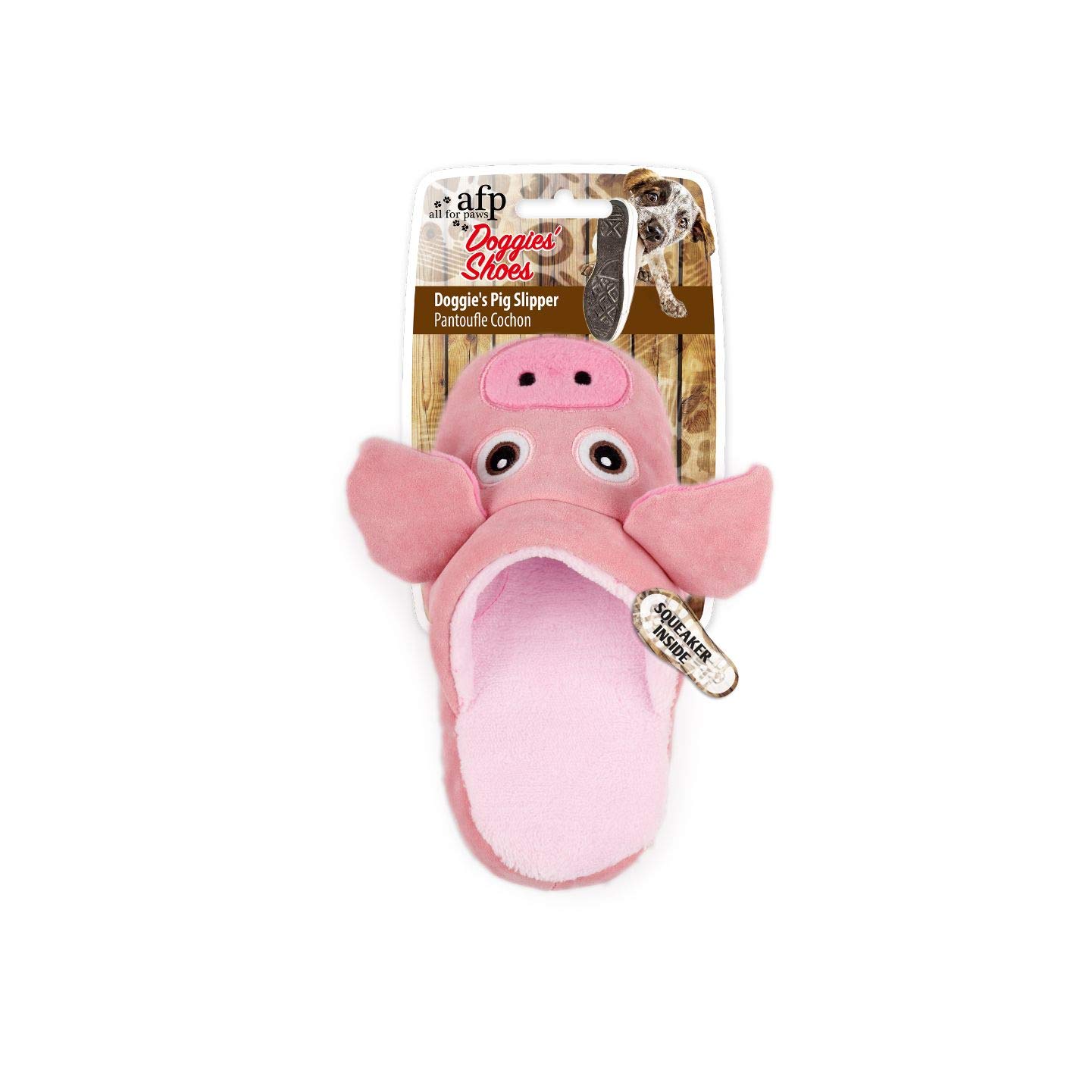 ALL FOR PAWS Doggie's Shoes Pig Slipper Chew Toy, 2 kg