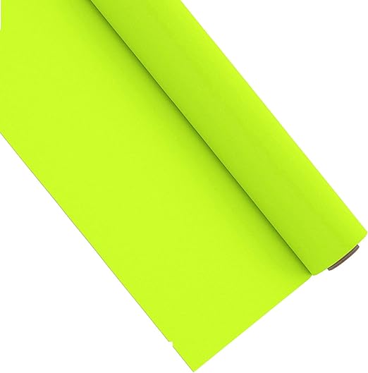 Neon Yellow HTV Heat Transfer Vinyl for T Shirts Fabric 30.5 x 152cm