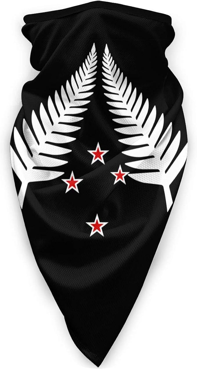 Face Scarf New Zealand Maori Fern (2) Creativity Neck Gaiter Headwear Triangle Bandana for