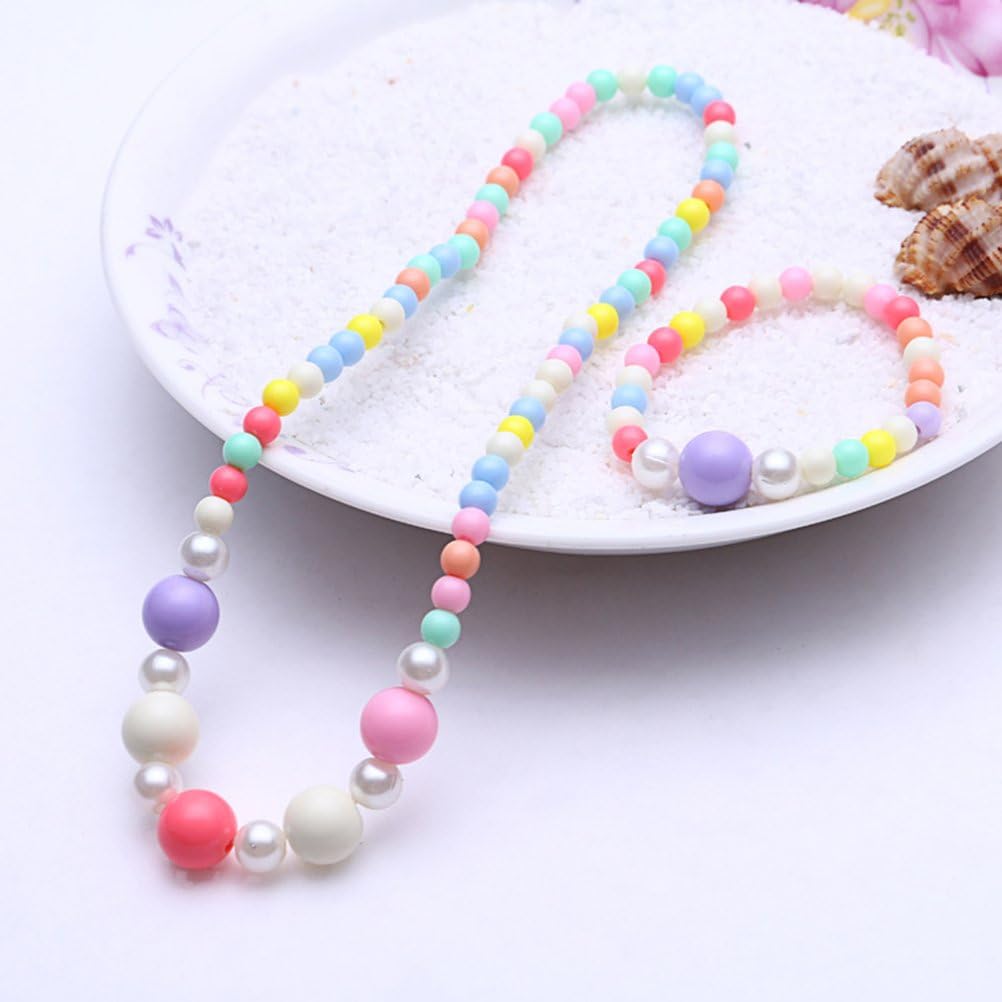 TOYMYTOY 6 Set Princess Necklace and Bracelet Baby Girls Jewelry Set Party Favors(Random Style), Small - Image 4
