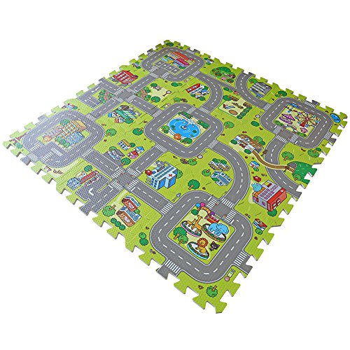image for feet'sbook Eva Foam Traffic Gym Exercise Baby Kids Play Floor Mat,Inte