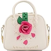Loungefly Beauty and the Beast Rose Crossbody Bag Off White