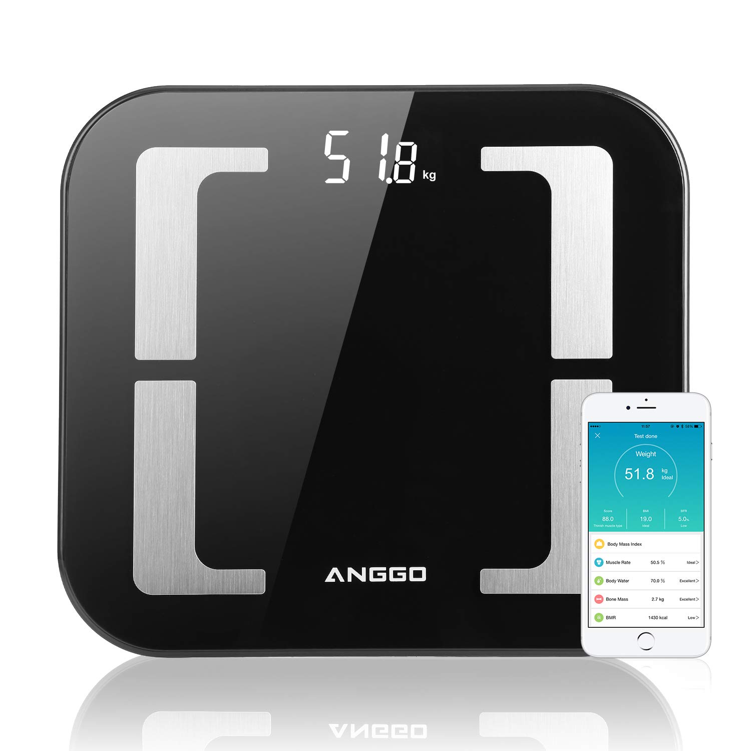 Buy ANGGO Body Scales Bluetooth Personal Scales Smart Digital Scales