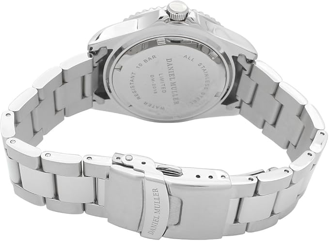 Amazon ダニエル ミューラー Daniel Muller 腕時計 オールステンレス 10気圧防水 ダイバーズウォッチ Dm 18bl ブルー 腕時計 腕時計 通販